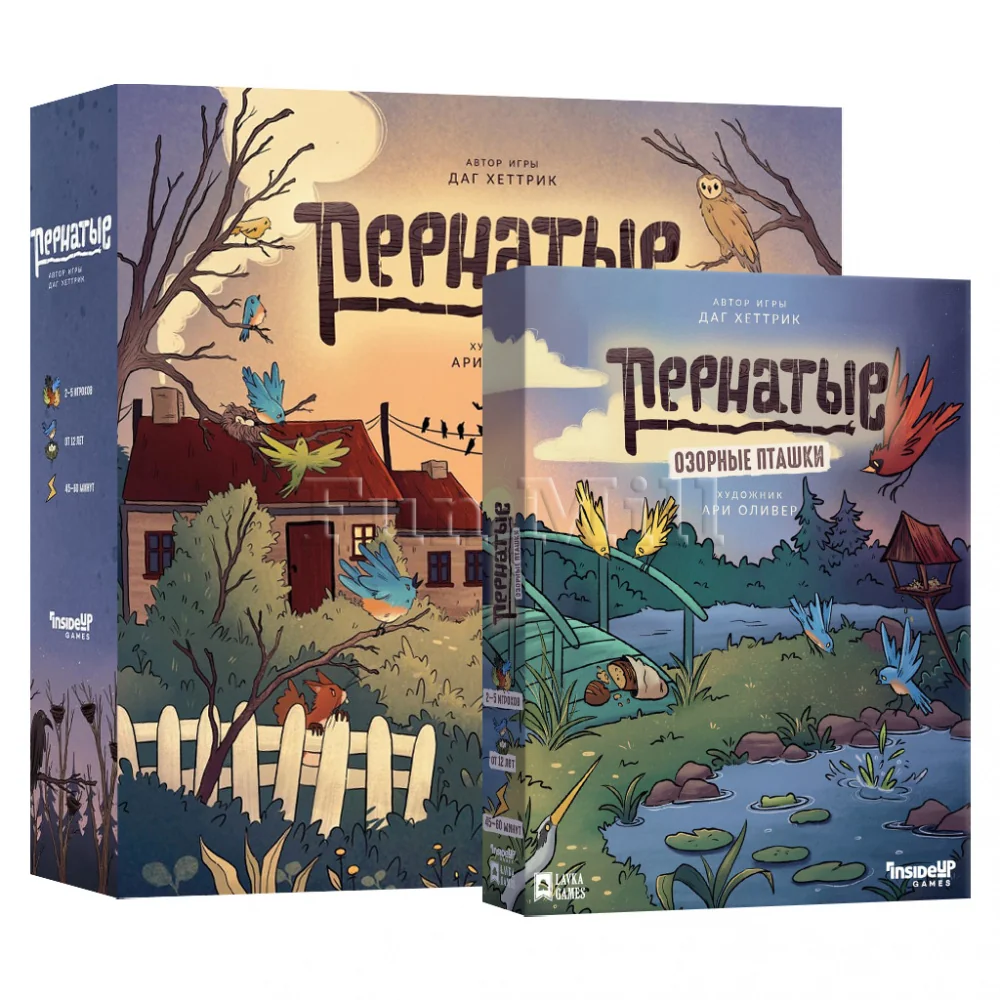 Настольная игра Пернатые с дополнением Озорные Пташки (Perch SET)